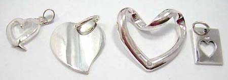 925. sterling silver heart love pendant